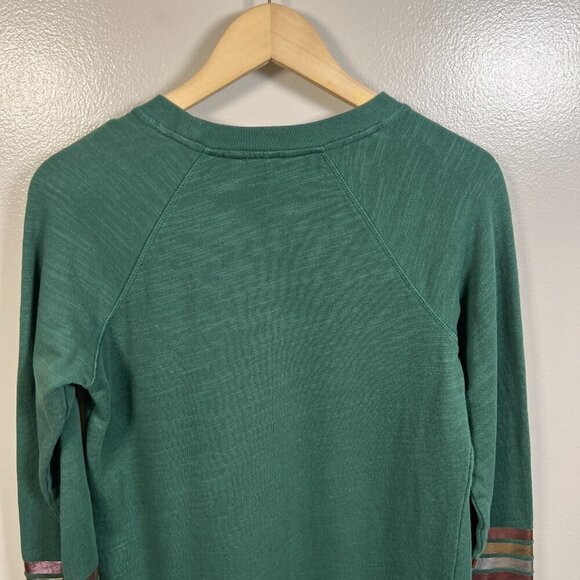 Boden Mabel Sweatshirt Dress Size 6 Green Metallic Stripes Preppy Comfy Casual - Picture 8 of 10
